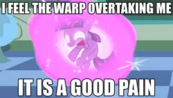 Size: 1280x720 | Tagged: blank flank, chaos, dawn of war, derpibooru import, edit, edited screencap, female, filly, filly twilight sparkle, glowing eyes, image macro, magic surge, meme, psyker, safe, screencap, solo, the cutie mark chronicles, twilight sparkle, warhammer 40k, warhammer (game), younger