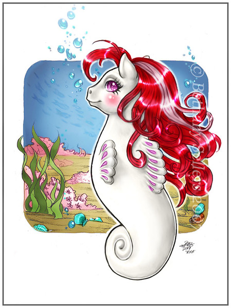 Size: 600x801 | Tagged: artist:penanggalan, derpibooru import, g1, safe, sea mist, sea pony, solo