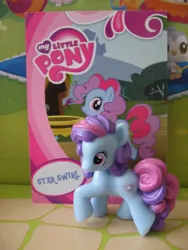 Size: 480x640 | Tagged: safe, artist:twilightberry, derpibooru import, official, star swirl, pony, collector card, irl, photo, solo, toy