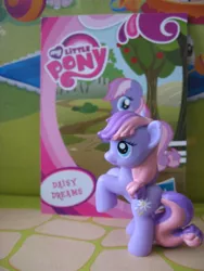 Size: 480x640 | Tagged: safe, artist:twilightberry, derpibooru import, official, daisy dreams, pony, collector card, irl, photo, solo, toy