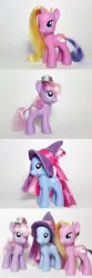 Size: 800x2400 | Tagged: safe, artist:oak23, derpibooru import, official, daisy dreams, rainbow flash, star swirl, pony, brushable, irl, photo, restyled, toy