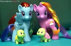 Size: 571x373 | Tagged: safe, artist:general-radix, derpibooru import, official, rainbow dash, rainbow flash, pony, turtle, brushable, irl, photo, toy