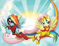 Size: 2000x1550 | Tagged: artist:mimi-na, atomic rainboom, comic, comic cover, cover, derpibooru import, fluttershy, idw, official comic, rainbow dash, safe