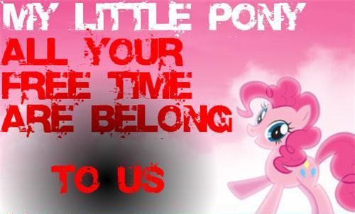 Size: 500x302 | Tagged: all your base are belong to us, brony, derpibooru import, join the herd, obsession, pinkie pie, safe, solo, stock vector, text, welcome to the herd, zero wing