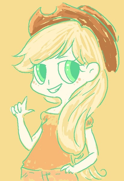 Size: 480x699 | Tagged: applejack, artist:isthatwhatyoumint, derpibooru import, humanized, safe