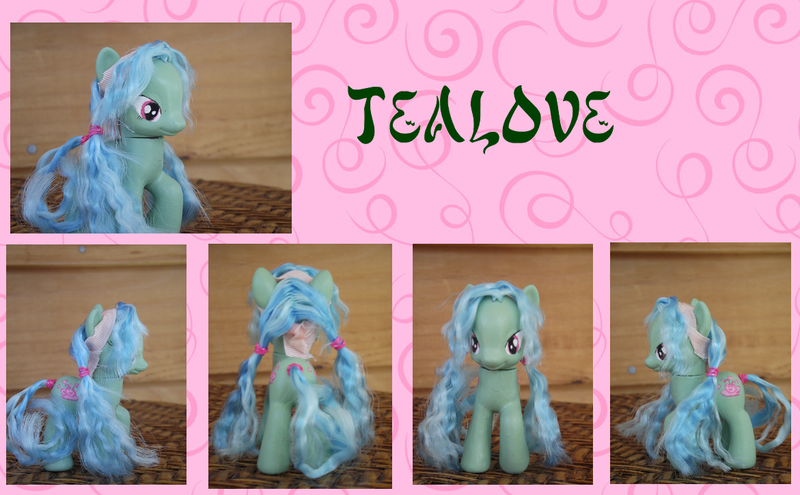 Size: 1171x725 | Tagged: safe, artist:phasingirl, derpibooru import, tealove, pony, brushable, custom, irl, photo, solo, toy