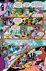 Size: 1040x1600 | Tagged: applejack, comic, derpibooru import, fluttershy, invasion of the body snatchers, issue 1, official, pinkie pie, preview, rainbow dash, rarity, safe, spoiler:comic, the return of queen chrysalis, twilight sparkle, vinyl scratch