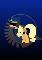 Size: 2059x2912 | Tagged: applejack, artist:oceanbreezebrony, crossover, derpibooru import, new conglomerate, planetside, safe, solo