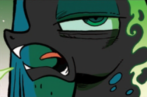 Size: 294x194 | Tagged: annoyed, comic, derpibooru import, idw, official comic, queen chrysalis, safe, spoiler:comic, the return of queen chrysalis