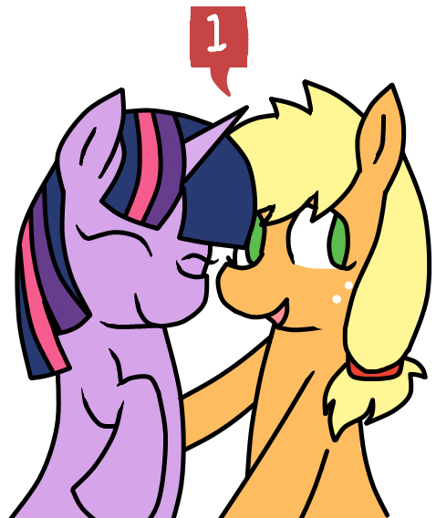 Size: 478x568 | Tagged: applejack, artist:raincupcake, ask twijack, derpibooru import, female, lesbian, safe, shipping, twijack, twilight sparkle