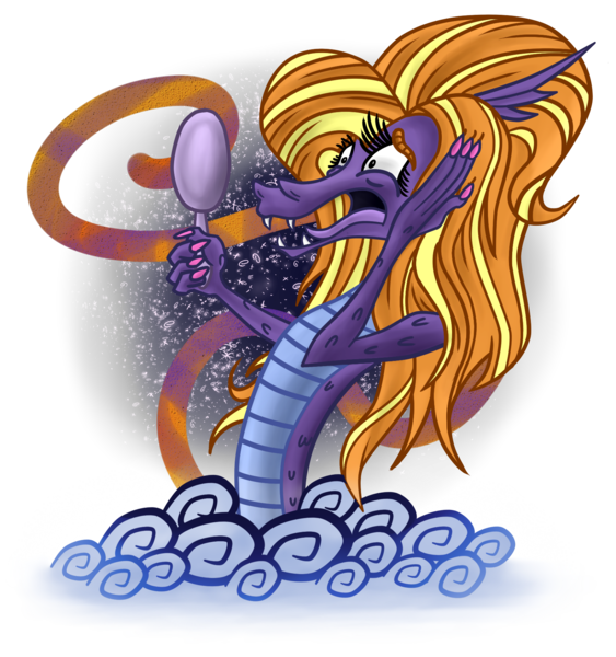 Size: 1592x1697 | Tagged: artist:wolframclaws, big hair, derpibooru import, fingernails, mirror, rule 63, safe, simple background, stephanie magnet, steven magnet, transparent background