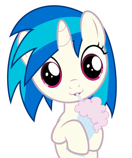 Size: 6000x7155 | Tagged: safe, artist:drpancakees, derpibooru import, vinyl scratch, pony, unicorn, :3, absurd resolution, cute, female, filly, foal, hooves, horn, looking at you, milkshake, milkshake ponies, simple background, solo, transparent background, vector