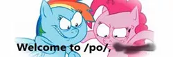 Size: 300x100 | Tagged: censored, derpibooru import, hotdiggysemen, pinkie pie, /po/, rainbow dash, safe