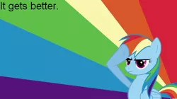Size: 634x356 | Tagged: derpibooru import, female, gay pride, gay pride flag, it gets better, lesbian, lgbt, positive message, positive ponies, pride, rainbow, rainbow dash, safe