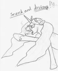 Size: 403x496 | Tagged: safe, artist:sharpy, derpibooru import, princess celestia, hellsing, sketch