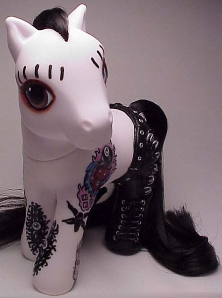 Size: 492x659 | Tagged: safe, artist:woosie, derpibooru import, ponified, pony, custom, g3, irl, marilyn manson, photo, toy