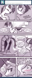 Size: 529x1280 | Tagged: suggestive, artist:johnjoseco, derpibooru import, princess celestia, twilight sparkle, alicorn, pony, ask princess molestia, princess molestia, ask, blushing, christmas, comic, female, fireplace, implied cunnilingus, implied oral, implied sex, lesbian, shipping, stuck, surprise sex, tumblr, twilestia