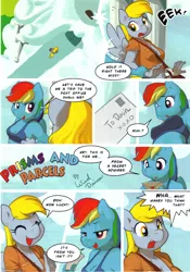 Size: 2016x2880 | Tagged: anthro, artist:ajin, breasts, comic, comic:prisms and parcels, derpibooru import, derpydash, derpy hooves, female, hoofbeat, hoofbeat 2, lesbian, mail, rainbow dash, suggestive