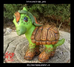 Size: 720x648 | Tagged: artist:immortalpanda, derpibooru import, g3, irl, photo, ponified, safe, sculpture, tortoise