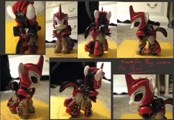 Size: 900x622 | Tagged: artist:manicdraconis, custom, derpibooru import, figurine, irl, knock out, photo, ponified, safe, transformers, transformers prime