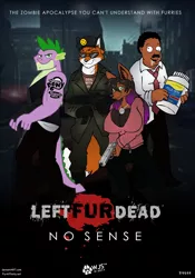 Size: 1052x1506 | Tagged: artist:wolfjedisamuel, beefspike, cleveland brown, crossover, family guy, furry, left 4 dead, non-mlp oc, oc, safe, spike, wat
