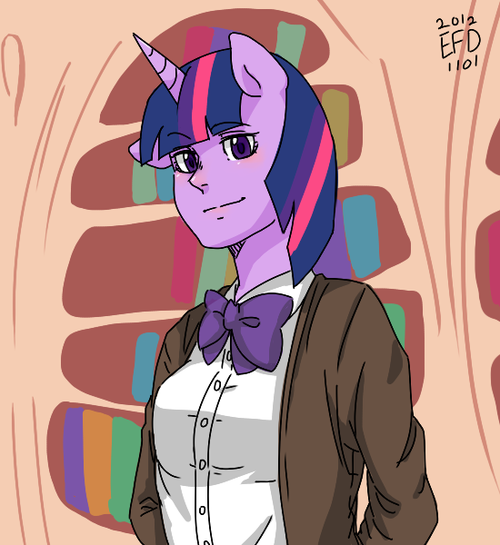 Size: 500x545 | Tagged: anthro, artist:efd, derpibooru import, human facial structure, safe, twilight sparkle