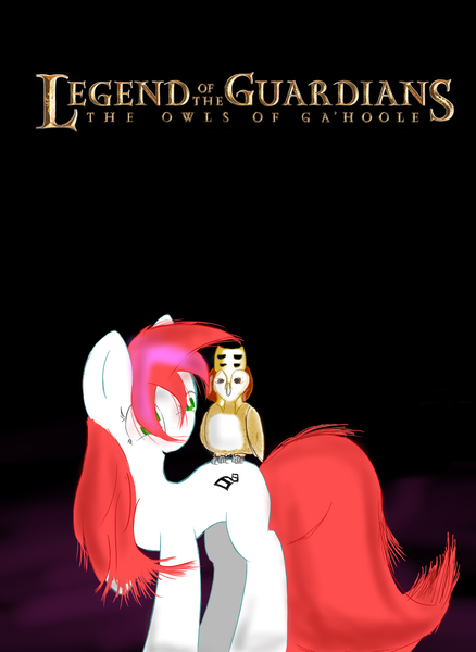 Size: 950x1300 | Tagged: artist:deepermadness, derpibooru import, film night, helmet, legend of the guardians, legend of the guardians: the owls of ga'hoole, oc, oc:flicker, owl, ponibooru film night, poster, safe, unofficial characters only