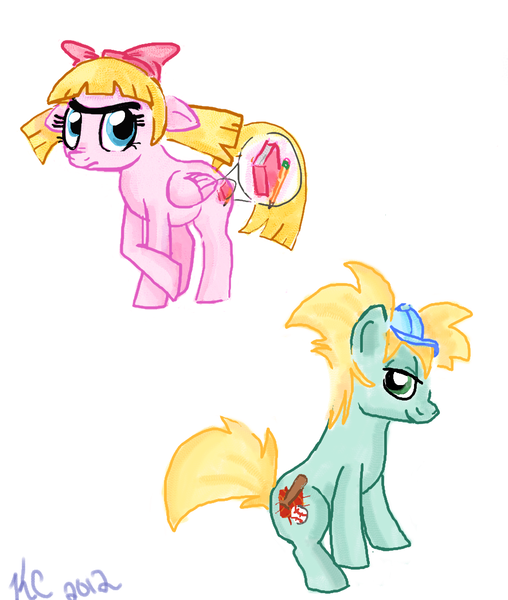 Size: 886x1047 | Tagged: arnold, arnold shortman, artist:ceriselioness, bow, cap, crossover, hat, helga, helga g pataki, helga pataki, hey arnold, nickelodeon, parody, pigtails, ponified, safe, tsundere