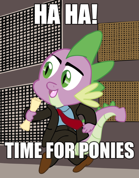 Size: 700x894 | Tagged: artist:tranquilmind, businessman, safe, spike, time for ponies