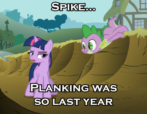 Size: 500x390 | Tagged: derpibooru import, planking, safe, spike, twilight sparkle