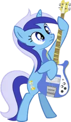 Size: 600x1037 | Tagged: artist:alx7v, bass guitar, derpibooru import, minuette, musical instrument, safe, solo