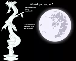 Size: 1624x1300 | Tagged: derpibooru import, discord, mare in the moon, meta, moon, princess luna, safe, text, would you rather