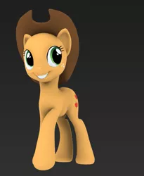 Size: 677x826 | Tagged: 3d, applejack, artist:hashbro, bald, derpibooru import, hat, model, safe, wip