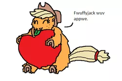 Size: 483x320 | Tagged: apple, applejack, derpibooru import, fluffyjack, fluffy pony, fluffy pony original art, safe