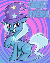 Size: 2400x3012 | Tagged: safe, artist:ecokitty, derpibooru import, trixie, pony, unicorn, female, grin, mare, smiling, solo