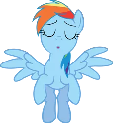 Size: 7294x7910 | Tagged: safe, artist:fureox, derpibooru import, rainbow dash, pegasus, pony, :o, absurd resolution, eyes closed, flying, kissing, looking at you, open mouth, simple background, solo, spread wings, transparent background, vector, wings