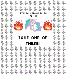 Size: 3536x3944 | Tagged: celestia's selections, derpibooru import, it's dangerous to go alone, multeity, pit of spikes, princess celestia, safe, spike, take this, the legend of zelda