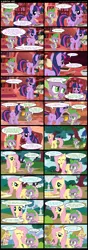 Size: 1000x2840 | Tagged: artist:mixermike622, birthday, birthday gift, brownies, comic, derpibooru import, fluttershy, safe, spike, twilight sparkle