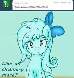 Size: 500x529 | Tagged: artist:freefraq, ask, derpibooru import, goo pony, oc, oc:shiny slime, original species, safe, slime, solo, tumblr, unofficial characters only