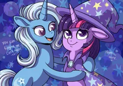 Size: 929x650 | Tagged: accessory swap, artist:catsncupcakes, derpibooru import, safe, the great and powerful, the great and powerful twilight, trixie, twilight sparkle