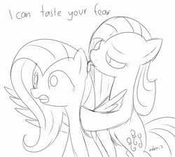 Size: 2000x1800 | Tagged: artist:mcsadat, derpibooru import, female, flutterpie, fluttershy, lesbian, licking, monochrome, pinkamena diane pie, pinkie pie, safe, shipping