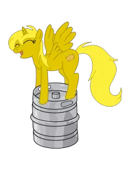 Size: 2128x2832 | Tagged: safe, derpibooru import, oc, oc:ticket, unofficial characters only, alicorn, pony, alicorn oc, keg, simple background, solo, transparent background