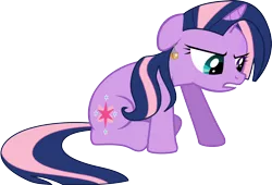 Size: 2002x1359 | Tagged: artist:cupcakescankill, daughter, derpibooru import, dragon ball z, female, flutterlight, fluttershy, frustrated, fusion, potara, safe, simple background, transparent background, twilight sparkle, vector