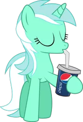 Size: 3222x4703 | Tagged: derpibooru import, drinking, lyra heartstrings, pepsi, product placement, safe, simple background, soda, transparent background, vector