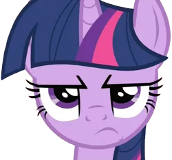 Size: 500x466 | Tagged: safe, artist:couth-kancerous, derpibooru import, twilight sparkle, pony, unicorn, disappointed, female, mare, simple background, solo, transparent background, unicorn twilight, vector