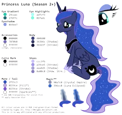 Size: 1490x1403 | Tagged: artist:90sigma, princess luna, reference sheet, safe, simple background, solo, transparent background, vector