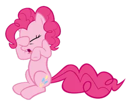 Size: 900x717 | Tagged: safe, artist:kuren247, derpibooru import, pinkie pie, earth pony, pony, eyes closed, facehoof, female, headache, mare, open mouth, simple background, sitting, transparent background, vector