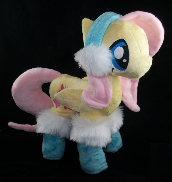 Size: 2294x2432 | Tagged: safe, artist:finnickie, derpibooru import, fluttershy, pony, boots, earmuffs, irl, photo, plushie, solo