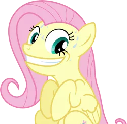 Size: 4800x4707 | Tagged: absurd resolution, artist:flizzick, derpibooru import, fluttershy, inverted mouth, magic duel, safe, simple background, solo, sweat, transparent background, vector