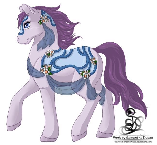 Size: 800x740 | Tagged: artist:sd-dreamcrystal, brilliant blossoms, female, g1, mare, merry go round pony, safe, simple background, solo, transparent background